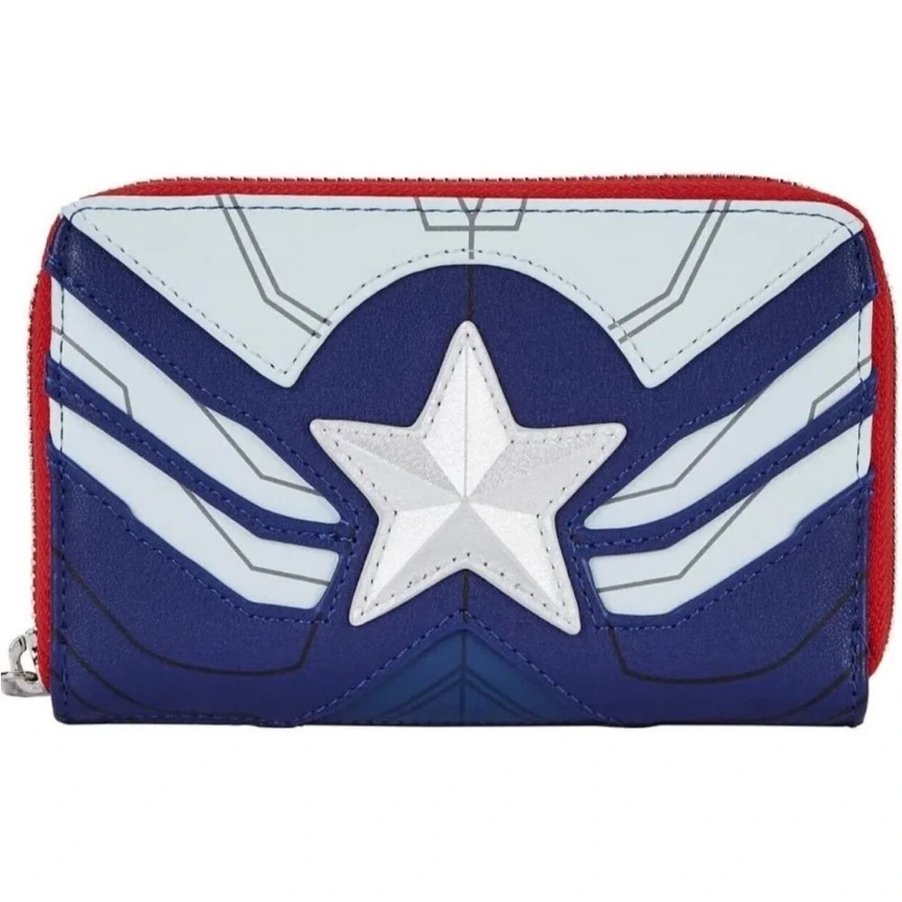 “Set” Loungefly Marvel Falcon Captain America Cosplay Mini Backpack and Wallet